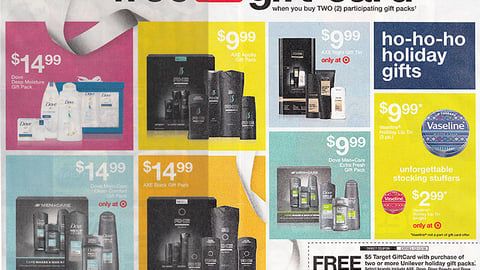 Target Unilever 'Ho-ho-ho holiday gifts' FSI