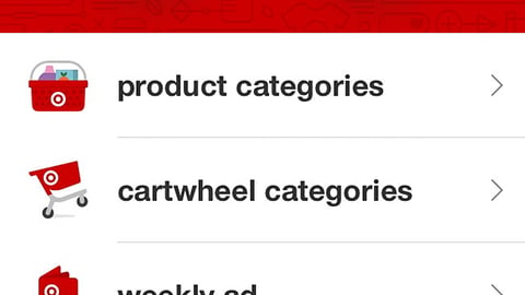 Target Mobile App Home Page