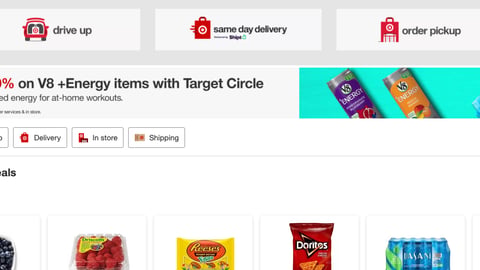Target V8 +Energy 'At-Home Workouts' Display Ads