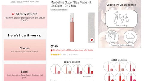 Target Beauty Studio AR Feature