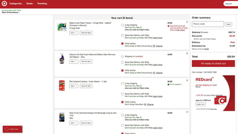 Target Online Cart