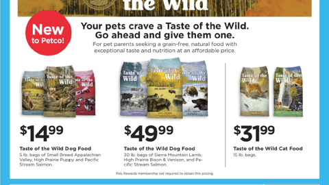 Petco Taste of the Wild 'Give Them One' Feature