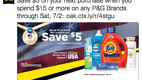 Dollar General P&G 'Gold Medal Brands' Twitter Update