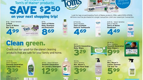 Hannaford Tom's of Maine 'Celebrate Earth Day' Feature