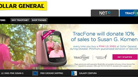Dollar General TracFone Susan G. Komen Carousel Ad