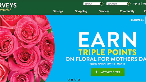 Harveys 'Earn Triple Points' Carousel Ad