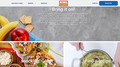 King Soopers 'Tu Mesa' Web Page
