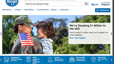 Kroger 'We're Donating $1 Million' Carousel Ad