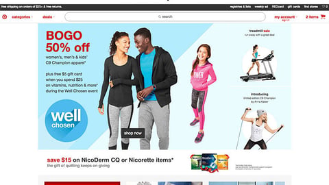 Target.com Top-of-Page Redesign