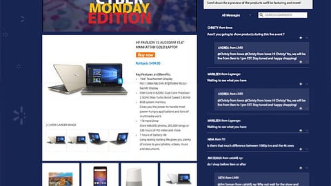 Walmart Live 'Cyber Monday Edition' Landing Page