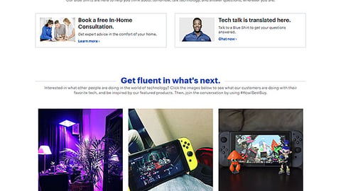 Best Buy 'A Great Place to Start' Web Page