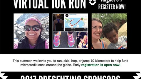 Whole Planet Foundation 'Virtual 10K Run' Email