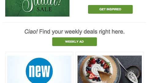 Publix 'Viva Italia' Email Ad