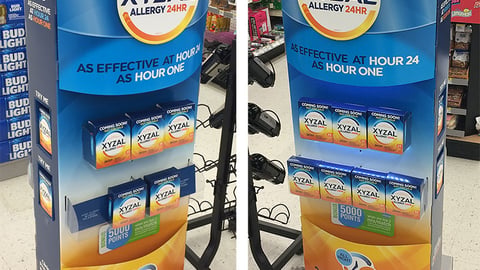 Xyzal Walgreens Floorstand