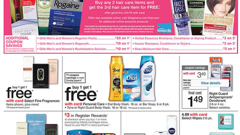 Walgreens '3 for 2' Hair Care Feature