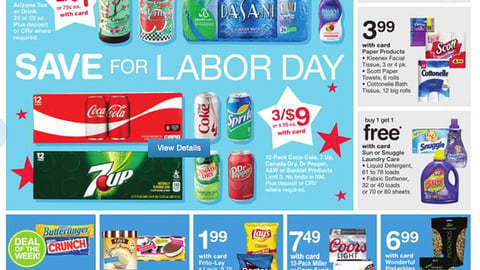 Walgreens Multi-Brand 'Save for Labor Day' Feature