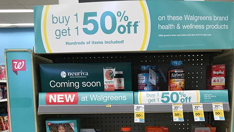 Neuriva Walgreens 'Coming Soon' Shelf Blocker