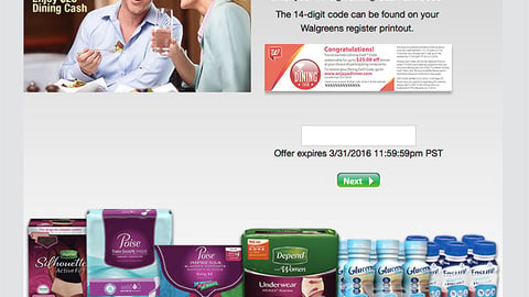Walgreens Multi-Brand 'Dinner's On Us' Promotional Site