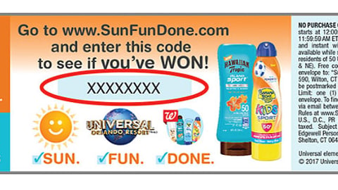 Walgreens Edgewell 'Universal Orlando Resort' Catalina Coupon
