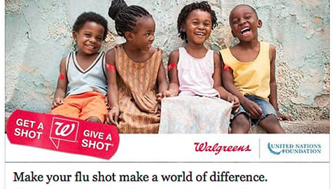 Walgreens 'Get a Shot. Give a Shot' Facebook Update