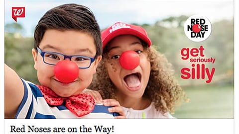 Walgreens 'Red Nose Day' Facebook Update