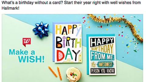 Walgreens Hallmark Facebook Update