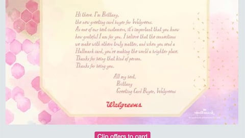 Walgreens Hallmark 'Thank You' Video