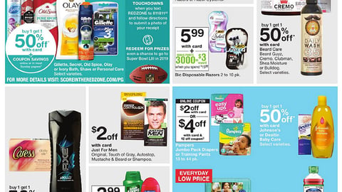 Walgreens P&G 'Score in the Redzone' Feature