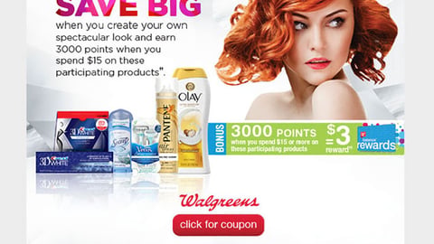 P&G Walgreens 'Red Carpet Ready' Email