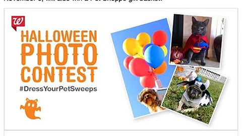 Walgreens 'Halloween Photo Contest' Facebook Update