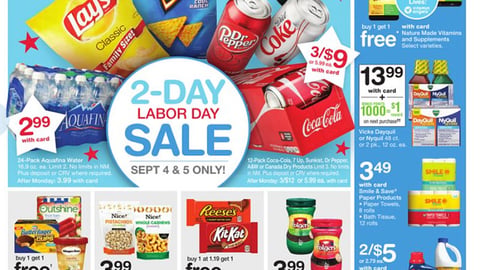 Walgreens Multi-Brand 'Labor Day Sale' Feature