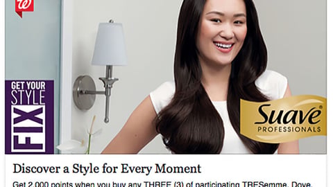 Walgreens Unilever 'Get Your Style Fix' Facebook Update