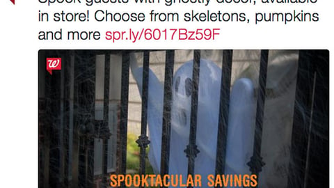 Walgreens 'Spooktacular Savings' Tweet