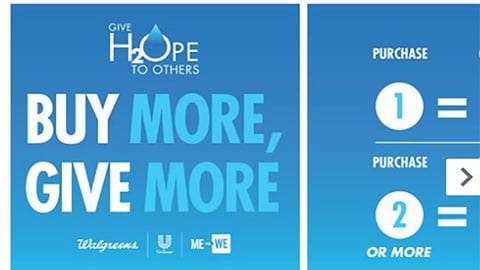Walgreens Unilever 'Give H2OPE' Facebook Update