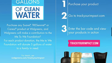 Walgreens Unilever 'Give H2OPE' Coupon Book Feature