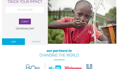 Unilever Walgreens 'Track Your Impact' Website