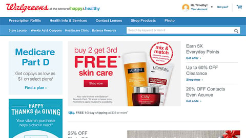 Walgreens.com 'Happy Thanks for Giving' Ad