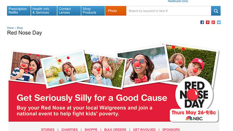 Walgreens.com 'Red Nose Day' Microsite