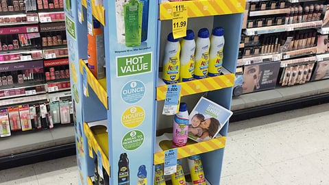 Walgreens Banana Boat Mobile Floorstand