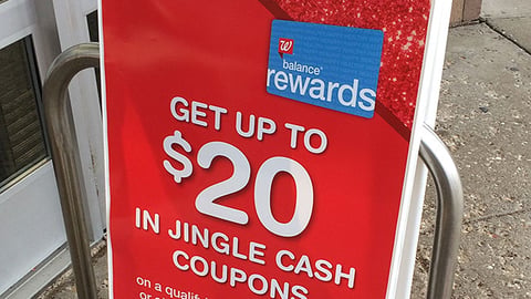 Walgreens 'Jingle Cash' A-Board