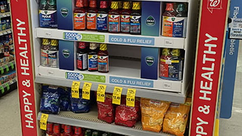 Vicks Walgreens 'Cold Relief' Endcap