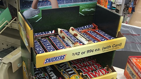 Mars Walgreens 'Game Day Favorites' Counter Display