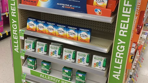Walgreens Multi-Brand Allergy Relief Endcap