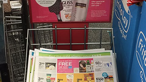 Walgreens 'Hair Care' Circular Rack Sign