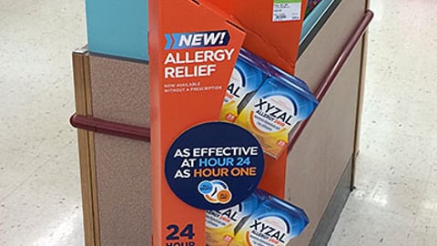 Xyzal Walgreens Floorstand