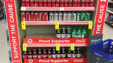 Walgreens Coca-Cola 'Red Nose Day' Endcap