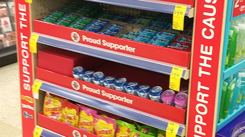 Wrigley Walgreens 'Red Nose Day' Endcap