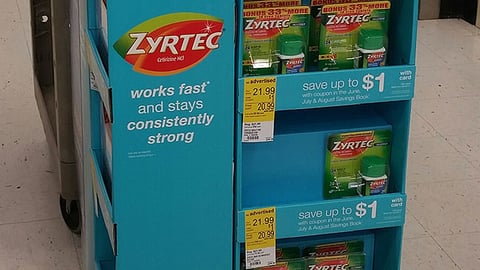 Zyrtec Walgreens 'Summer Base Camp' Floorstand