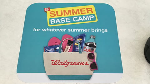 Walgreens 'Summer Base Camp' Counter Cling