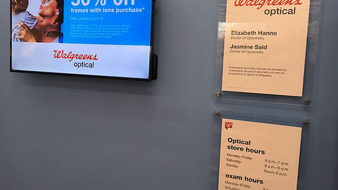 Walgreens Optical Wall Signage